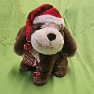 Dan Dee Plush Puppy Dog Animated Musical Rockin Around Christmas Tree 9" Video